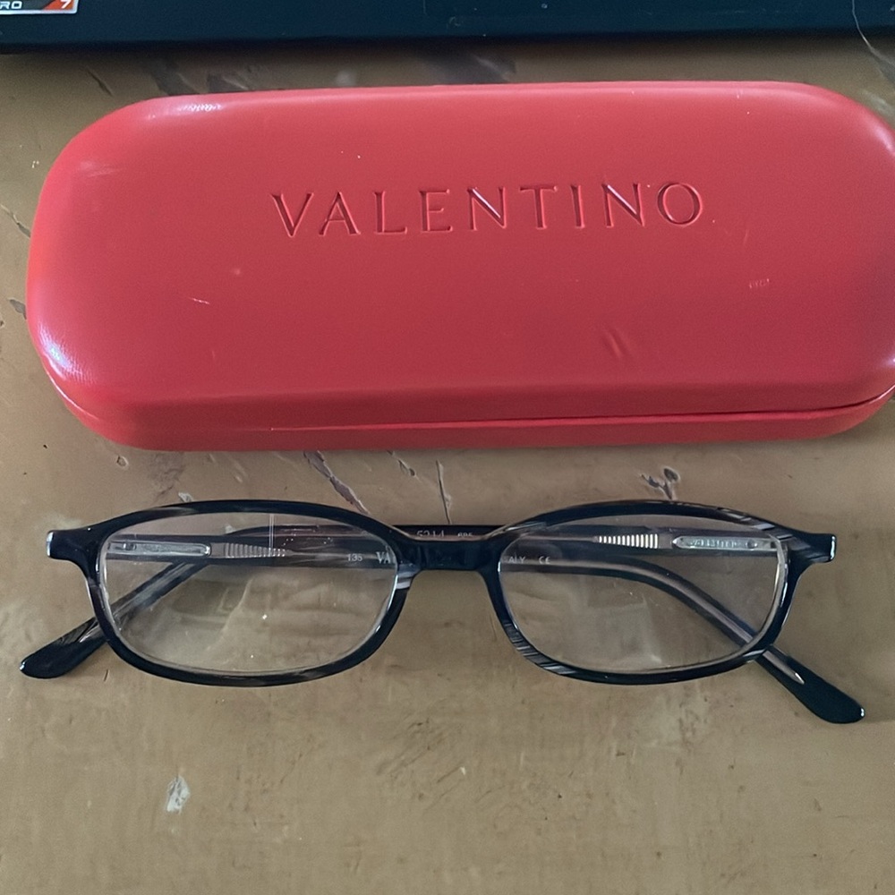 Valentino brown/Black swirl logo side Glasses